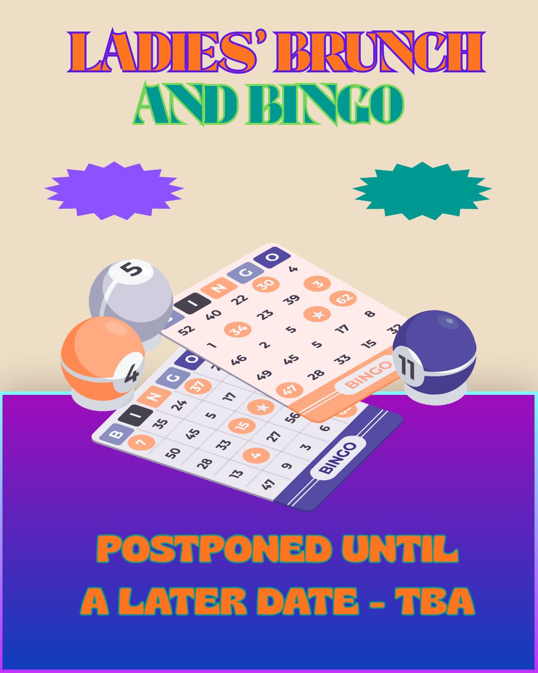 Red and Blue Playful Bingo Night